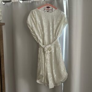 ASOS white sequined mini dress